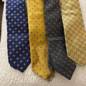 Hickey Freeman Blue, Yellow, and Gray Tie Collection